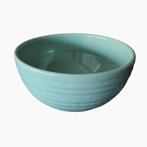 LARGE McCoy Pottery 12 USA Beehive Mixing Bowl Robins Egg Blue Hard To Find 1940